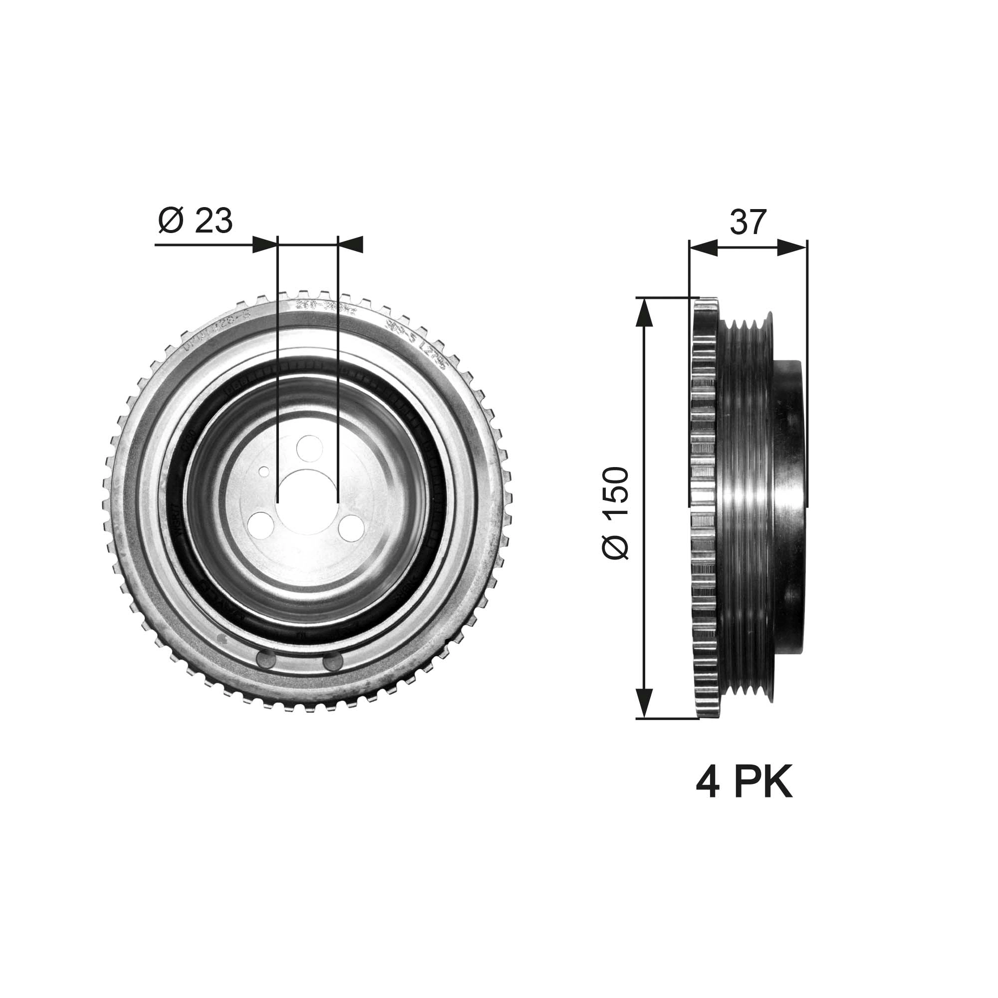 Belt Pulley, crankshaft