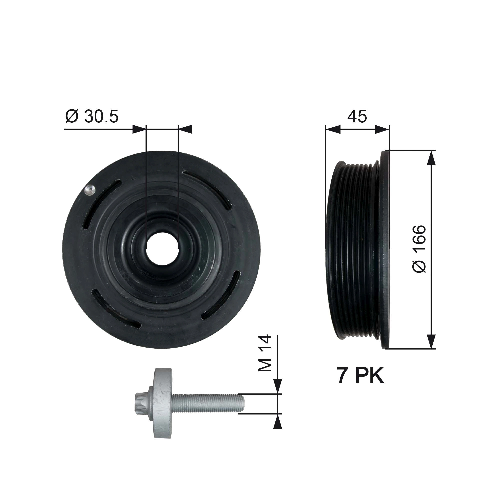 Belt Pulley, crankshaft