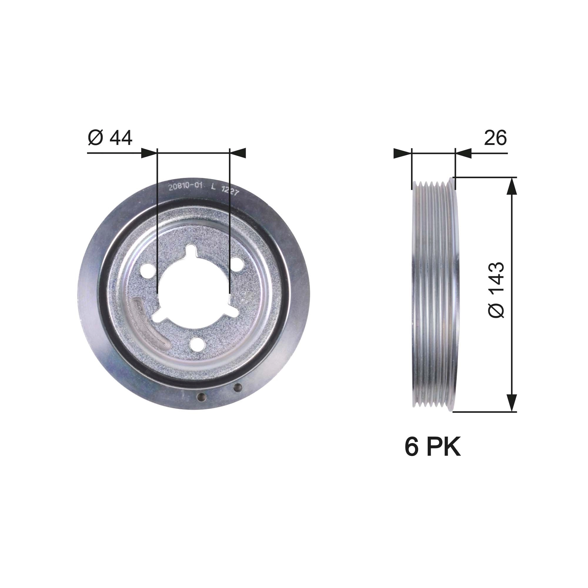 Belt Pulley, crankshaft