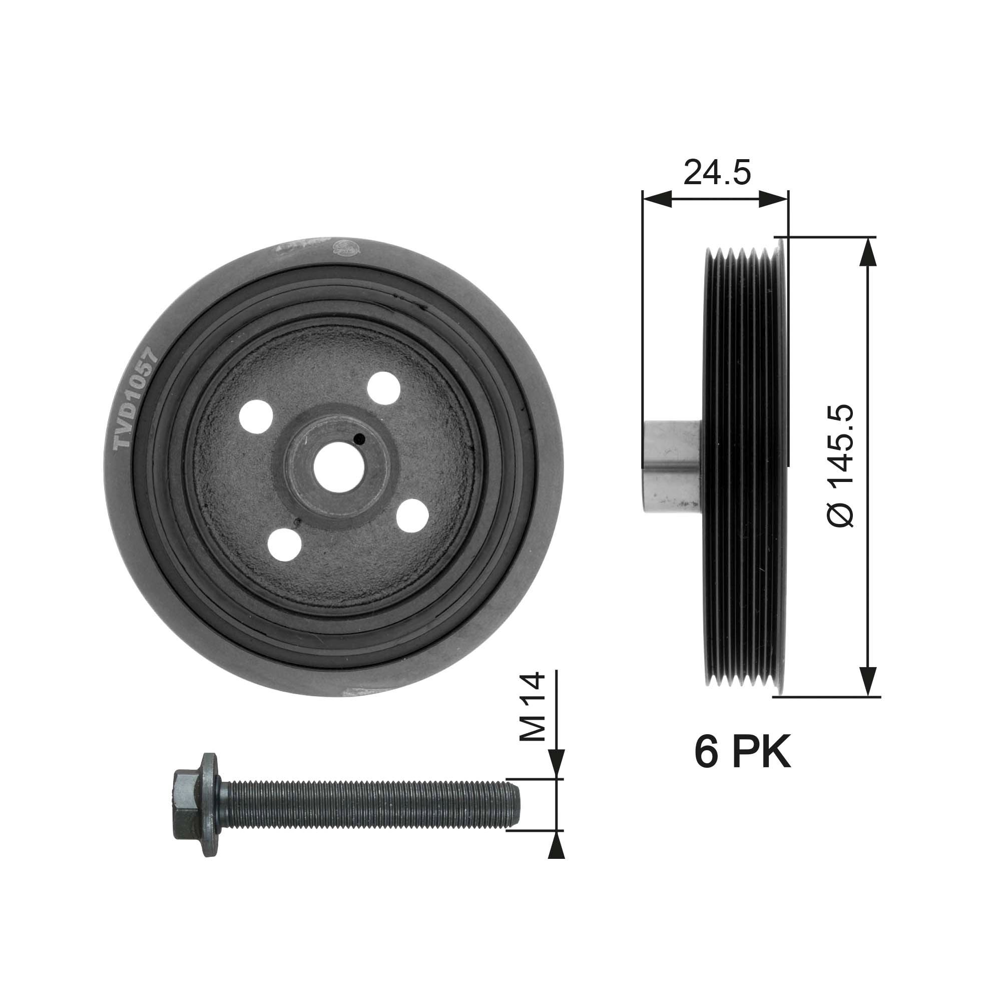 Belt Pulley, crankshaft