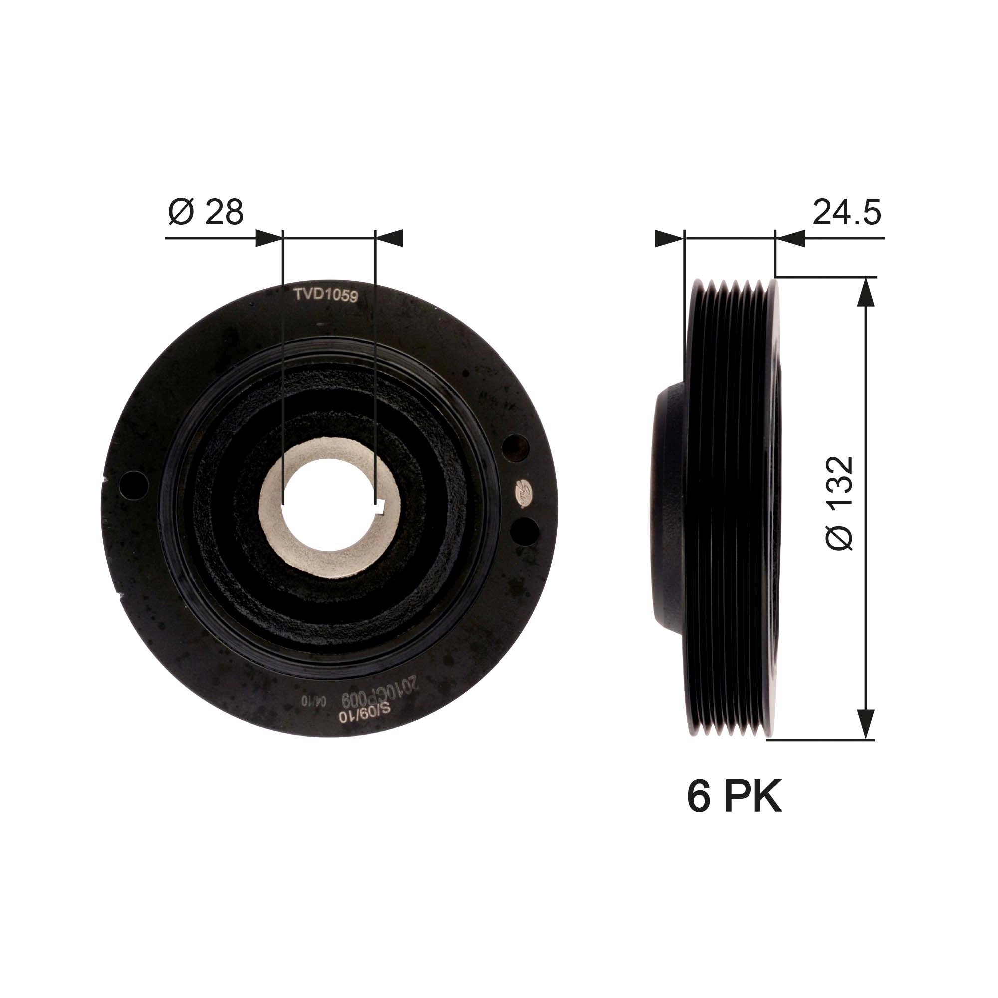 Belt Pulley, crankshaft