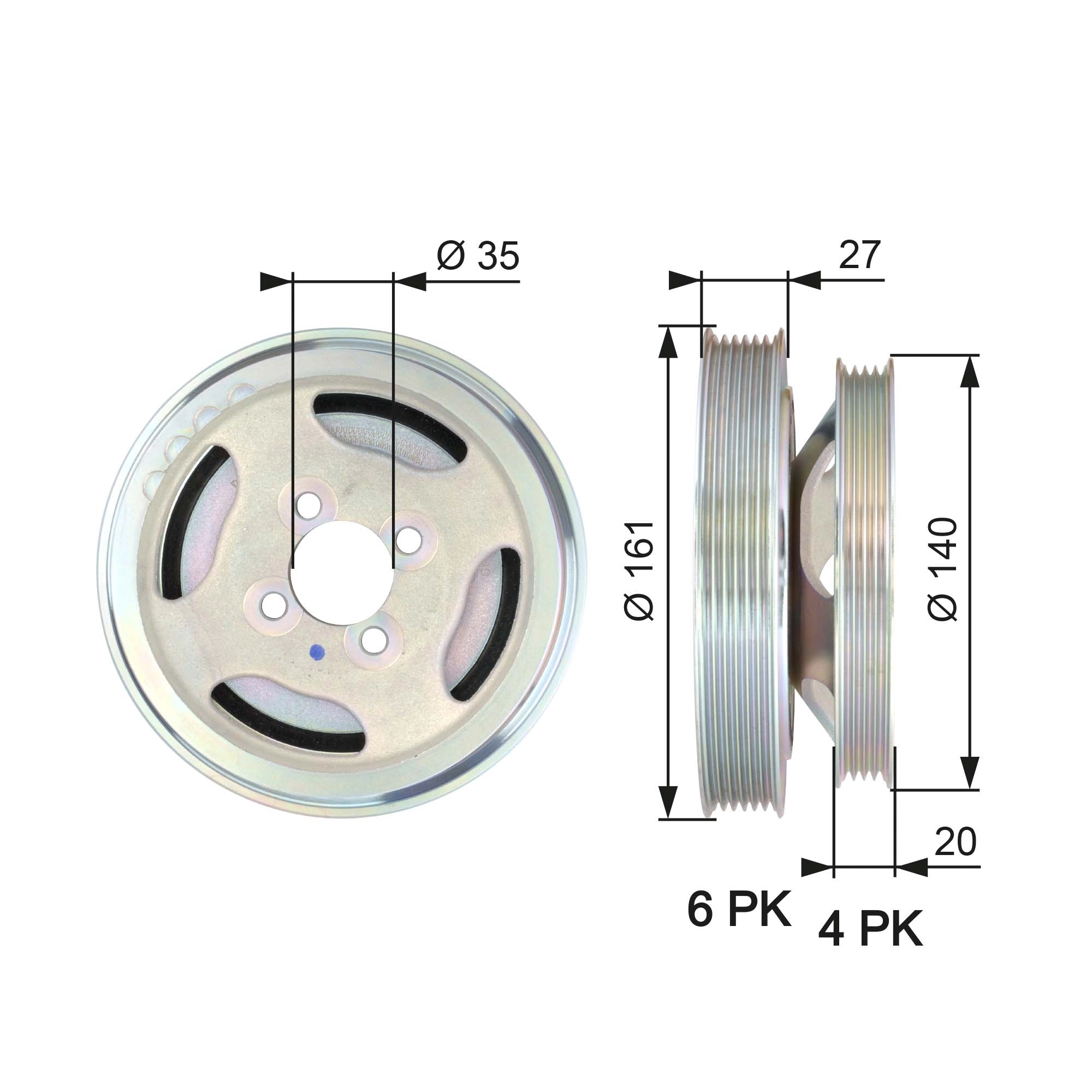 Belt Pulley, crankshaft