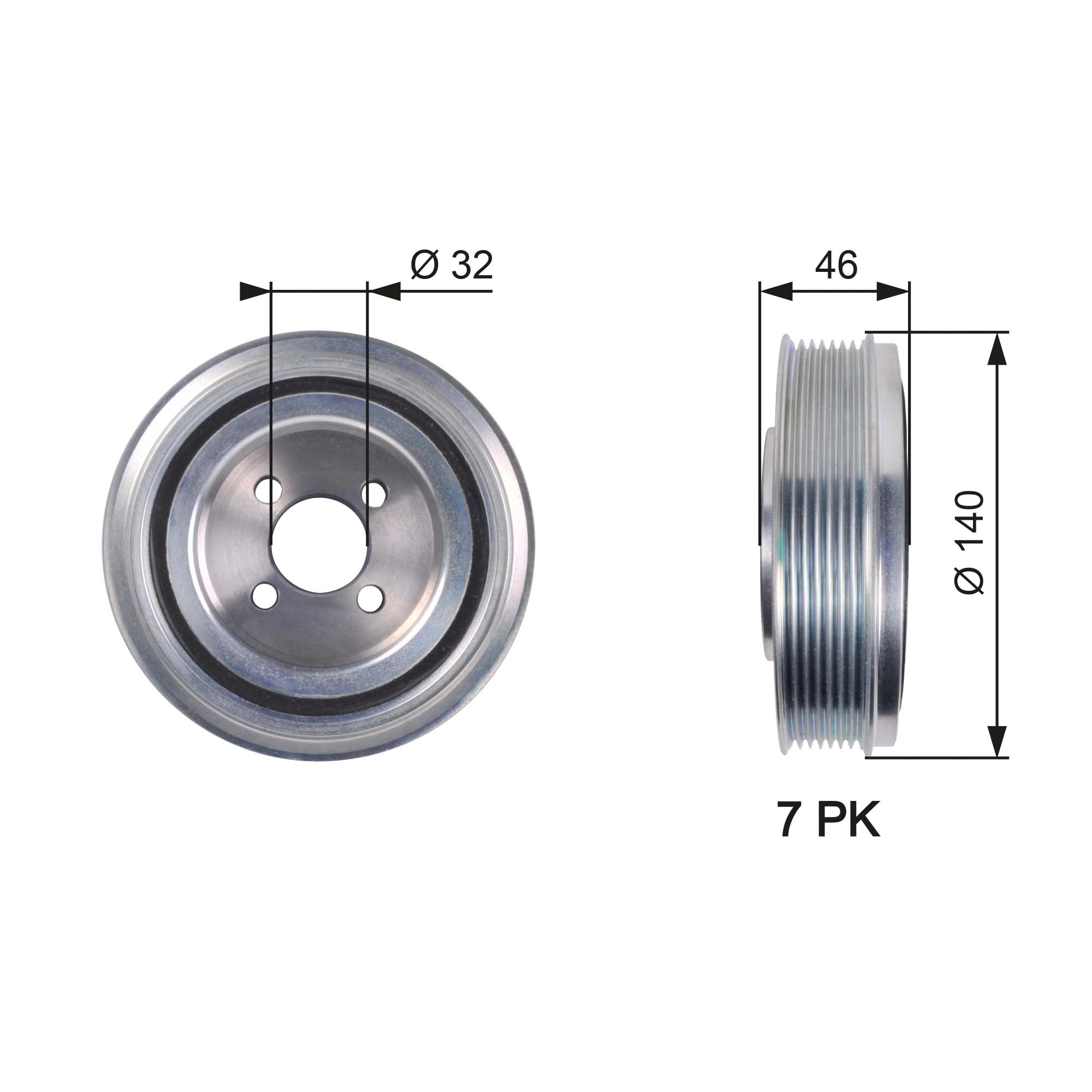 Belt Pulley, crankshaft