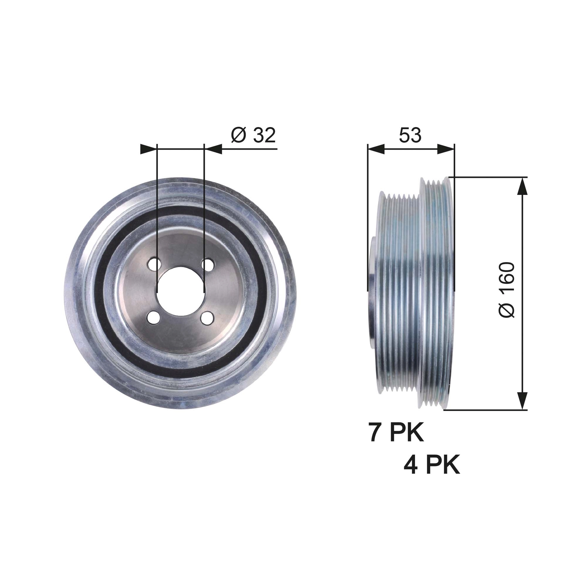 Belt Pulley, crankshaft
