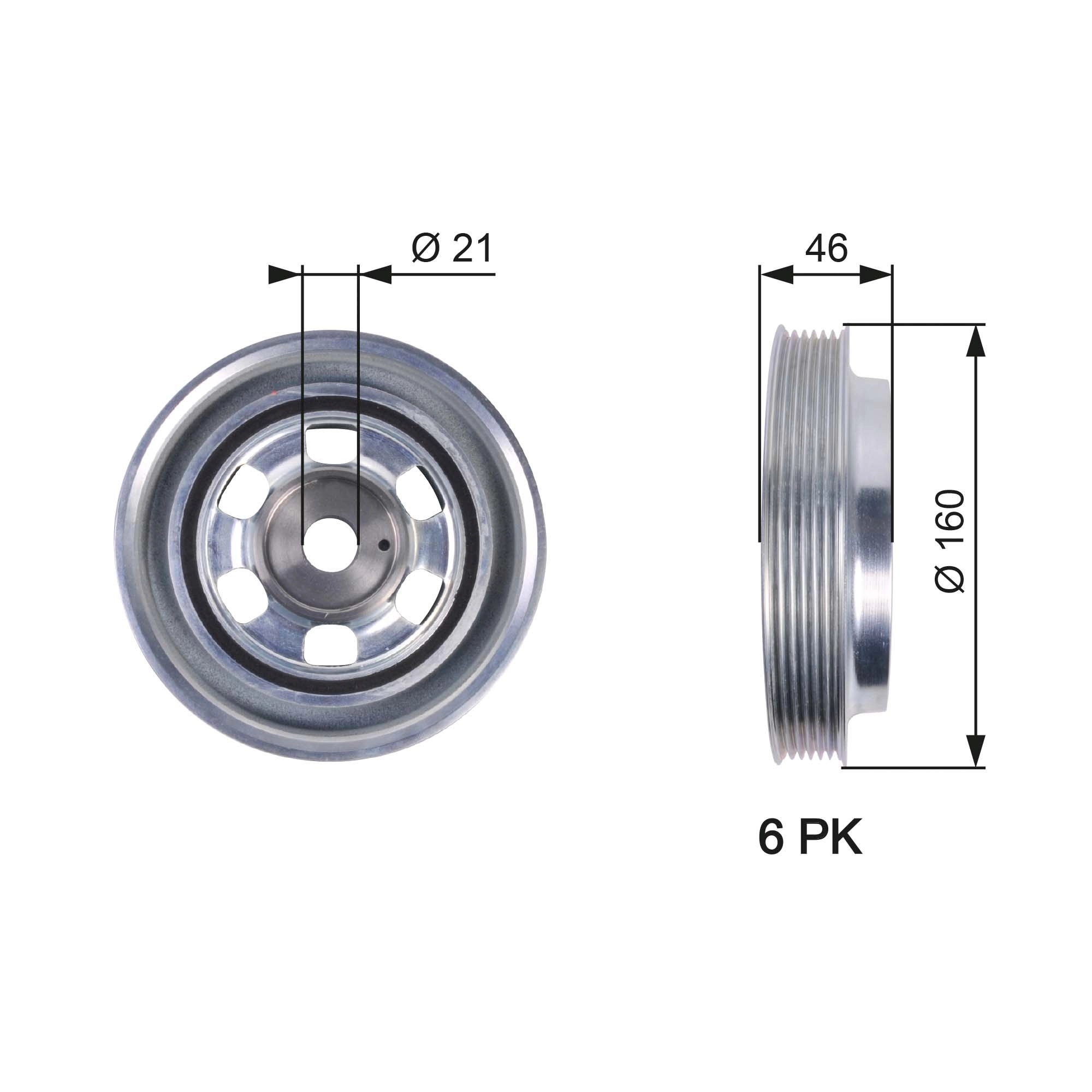 Belt Pulley, crankshaft