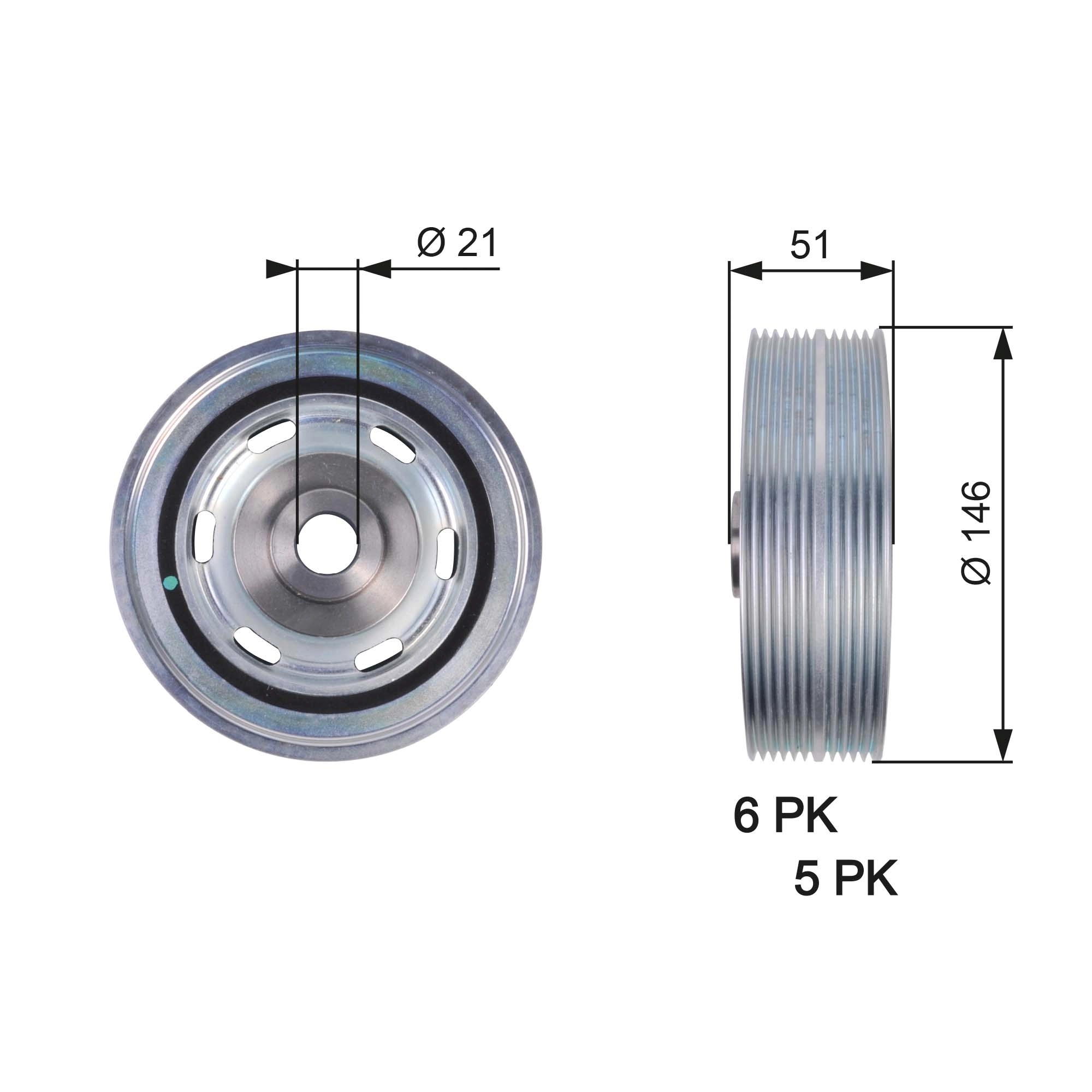 Belt Pulley, crankshaft
