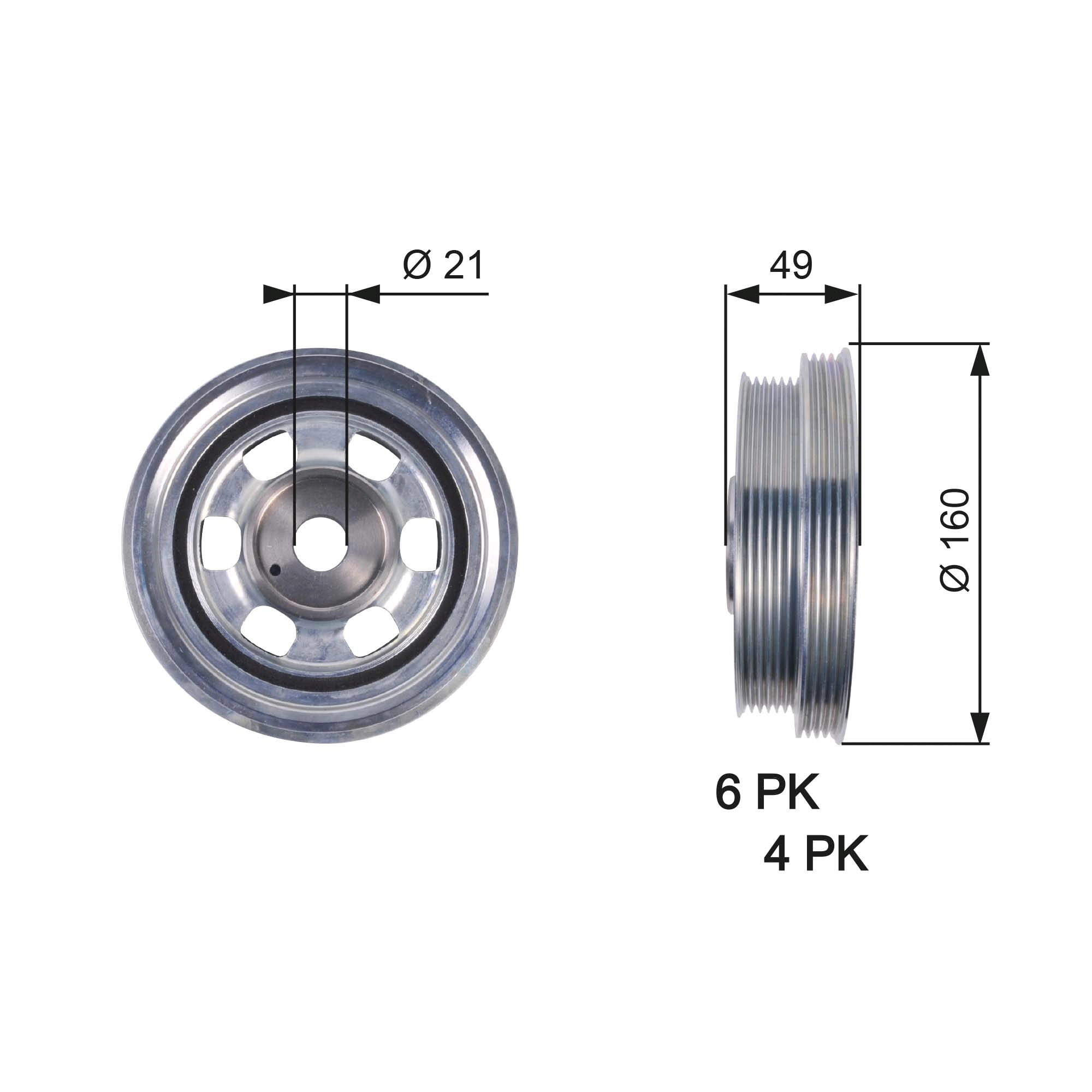Belt Pulley, crankshaft