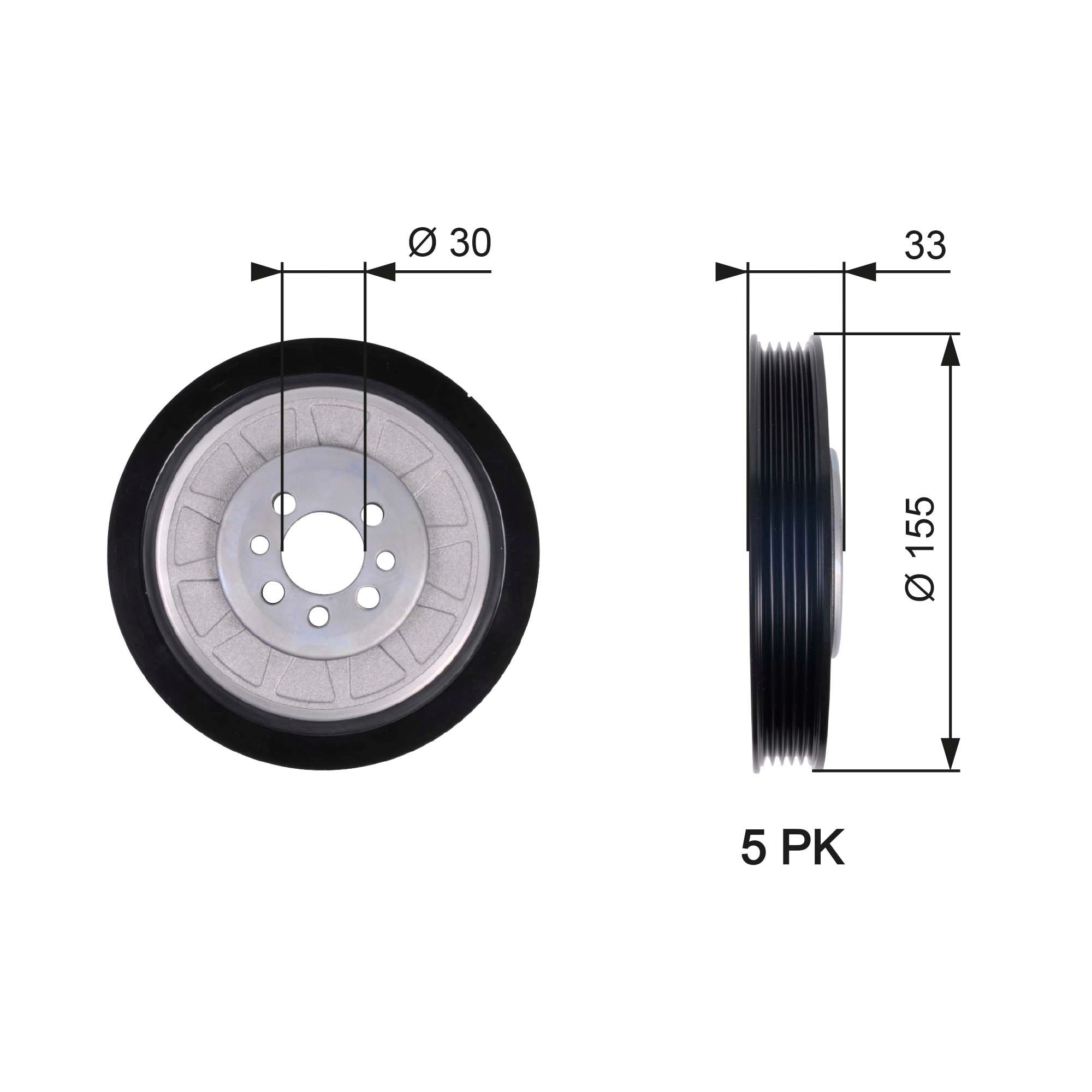 Belt Pulley, crankshaft