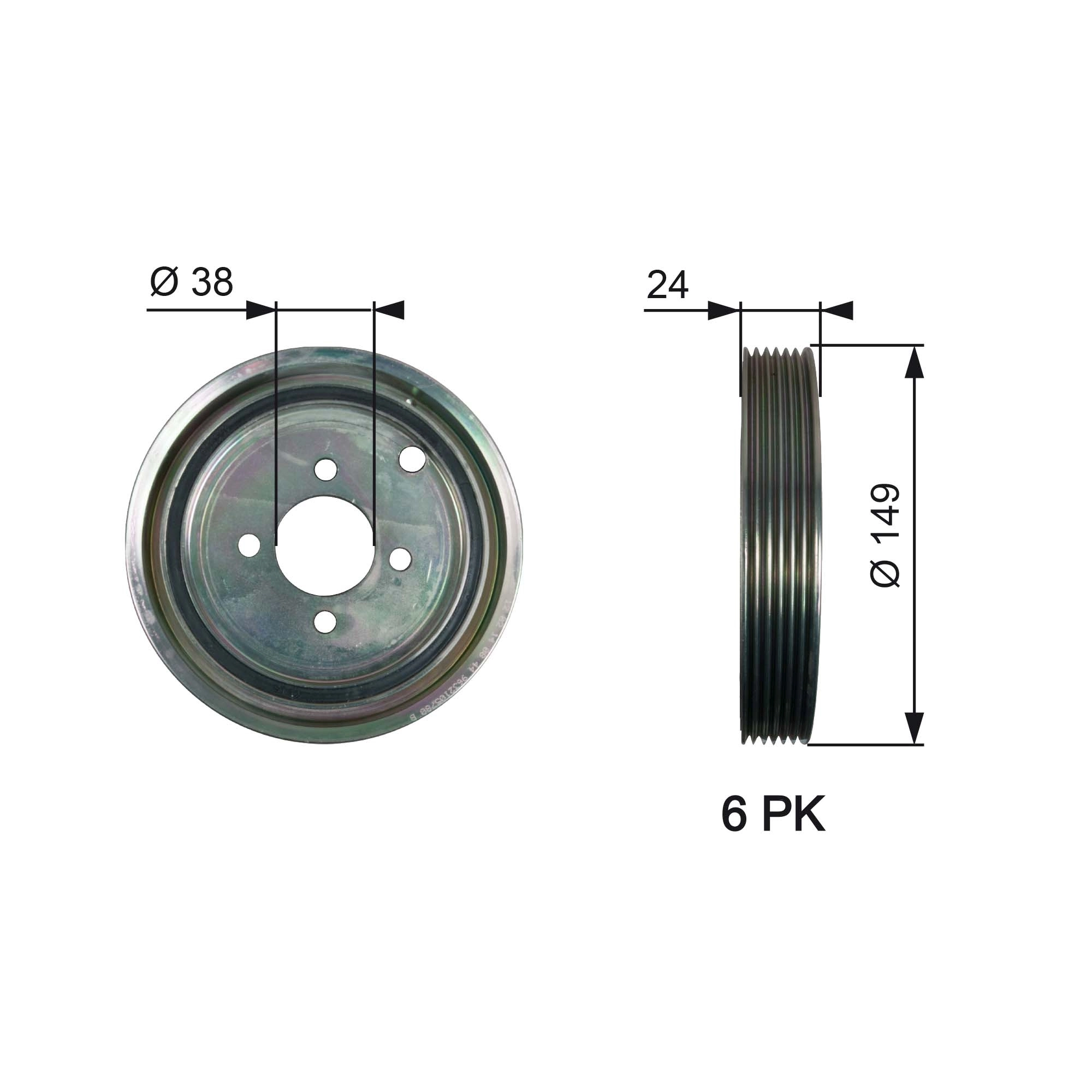 Belt Pulley, crankshaft