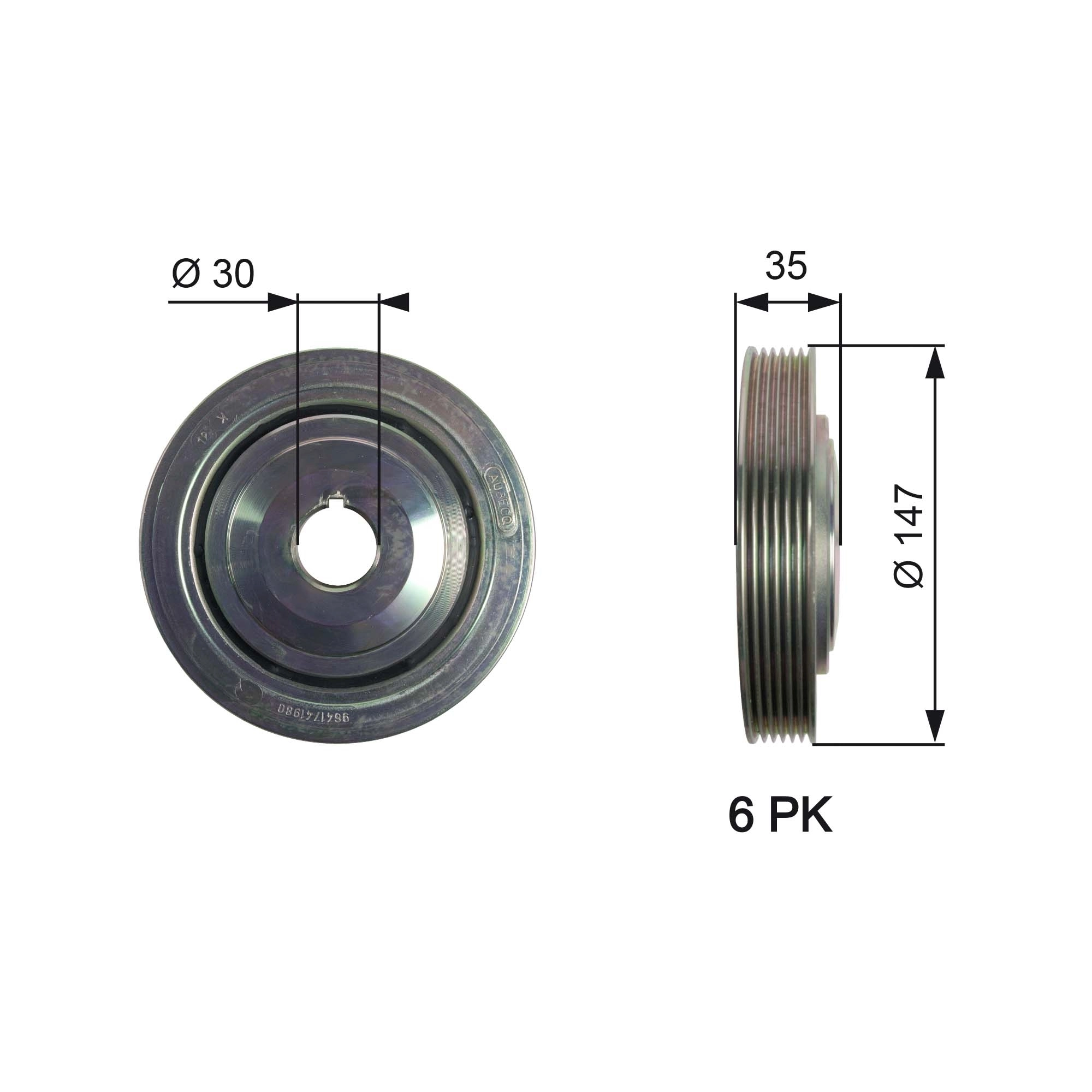 Belt Pulley, crankshaft