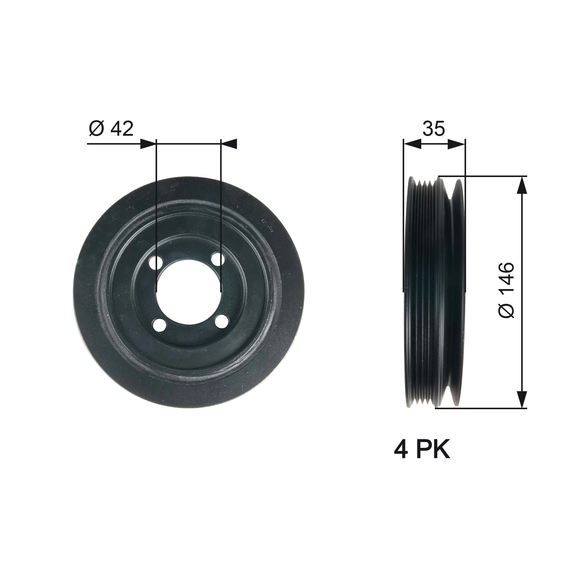 Belt Pulley, crankshaft
