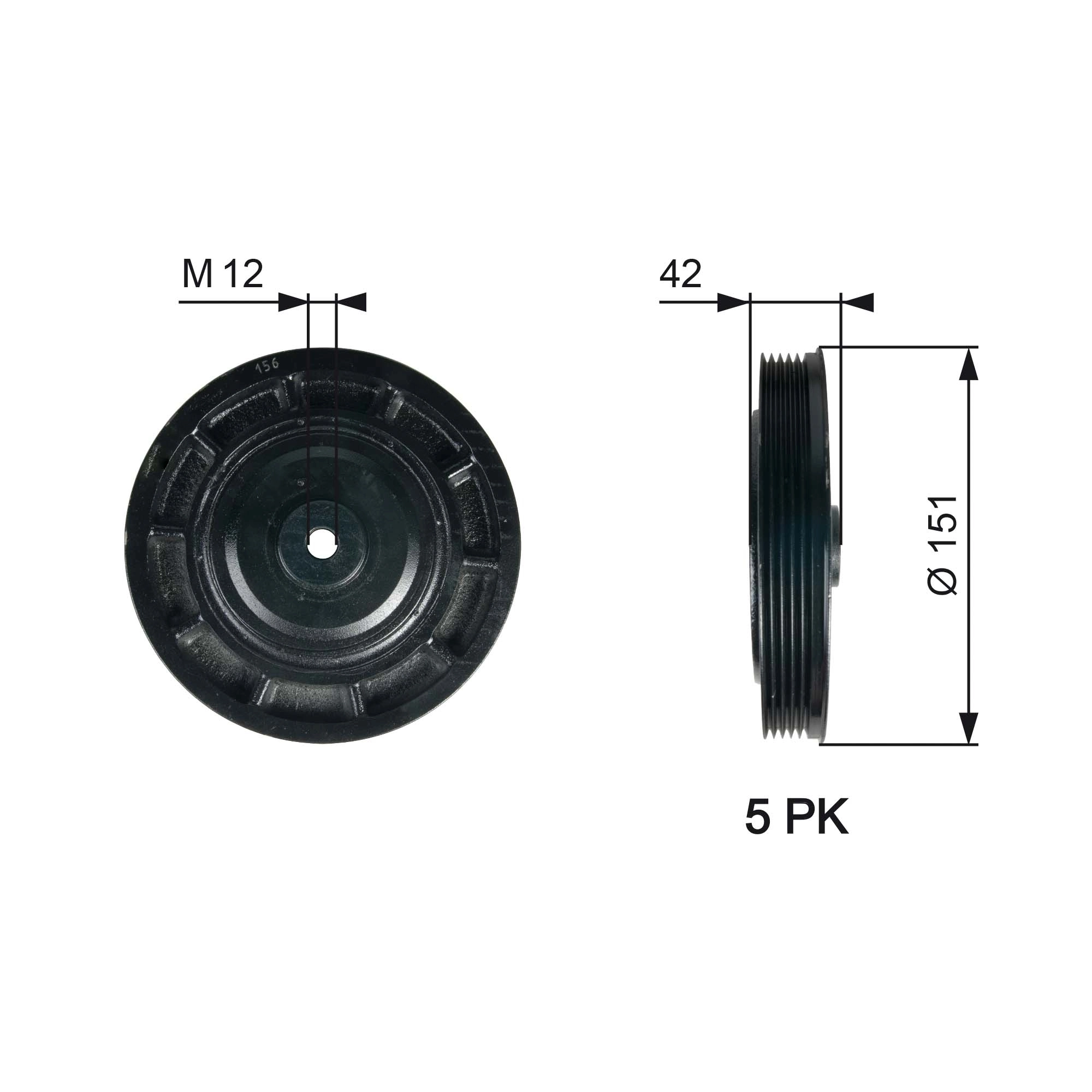 Belt Pulley, crankshaft