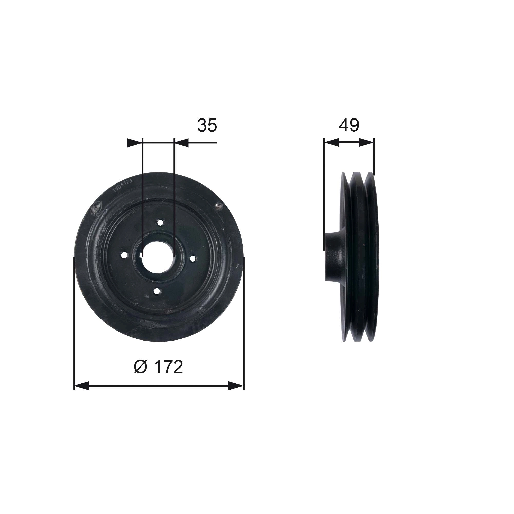 Belt Pulley, crankshaft