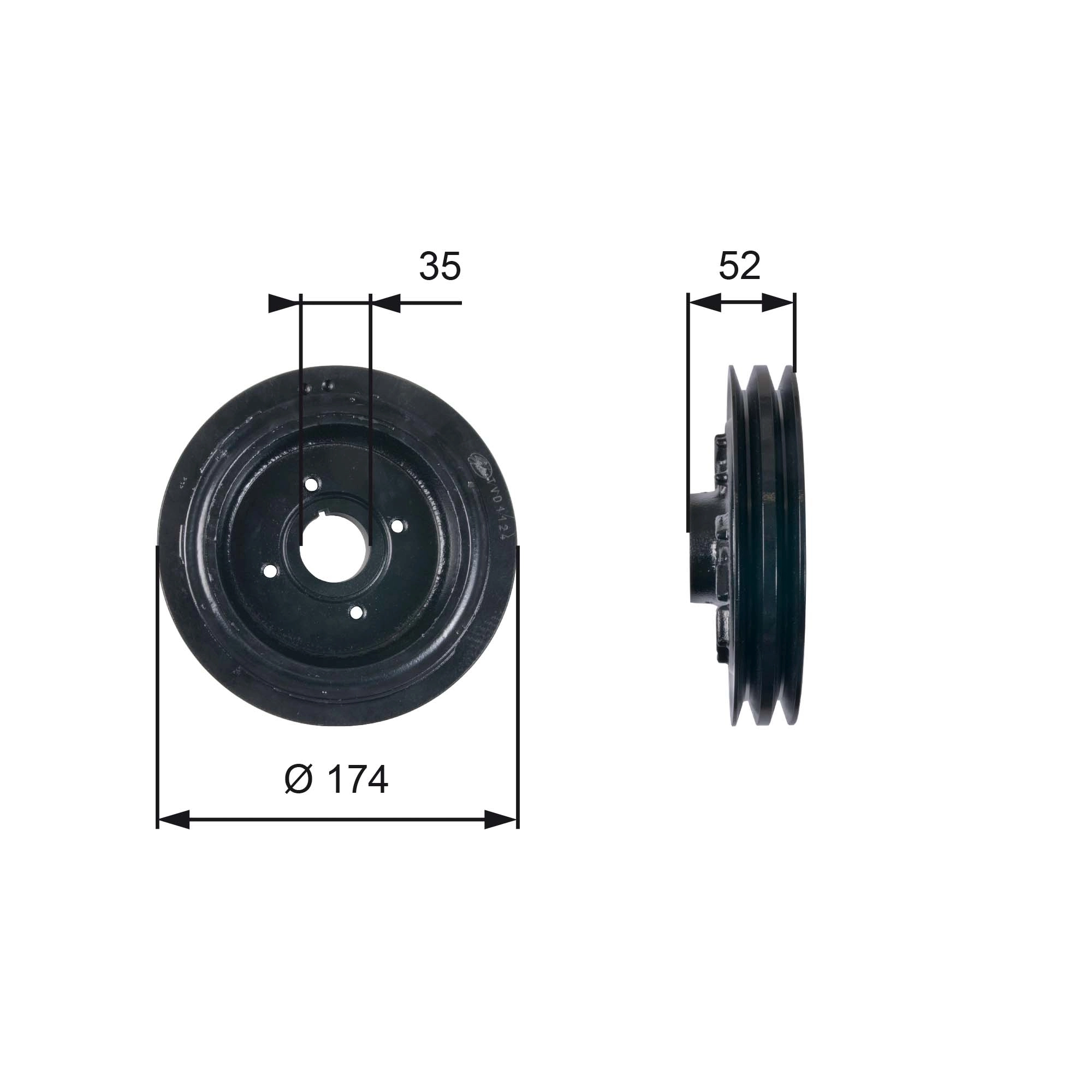 Belt Pulley, crankshaft