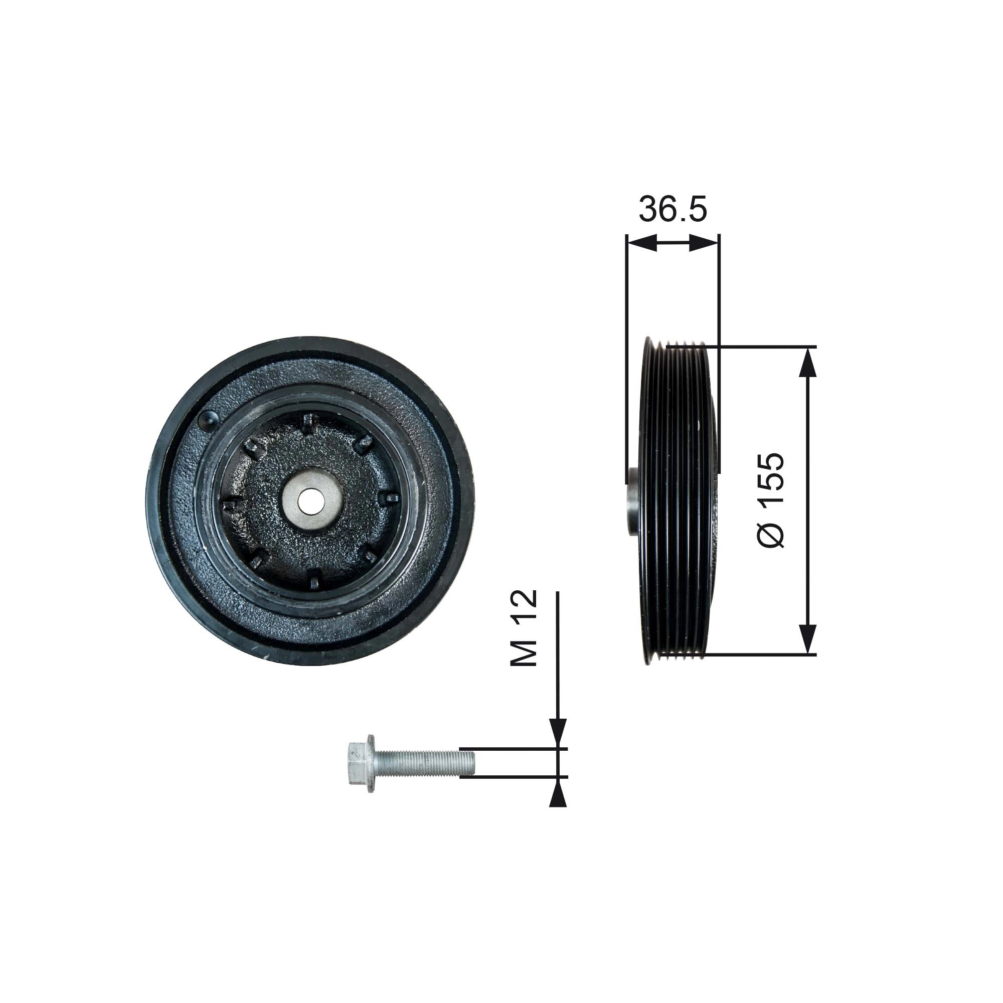 Belt Pulley, crankshaft