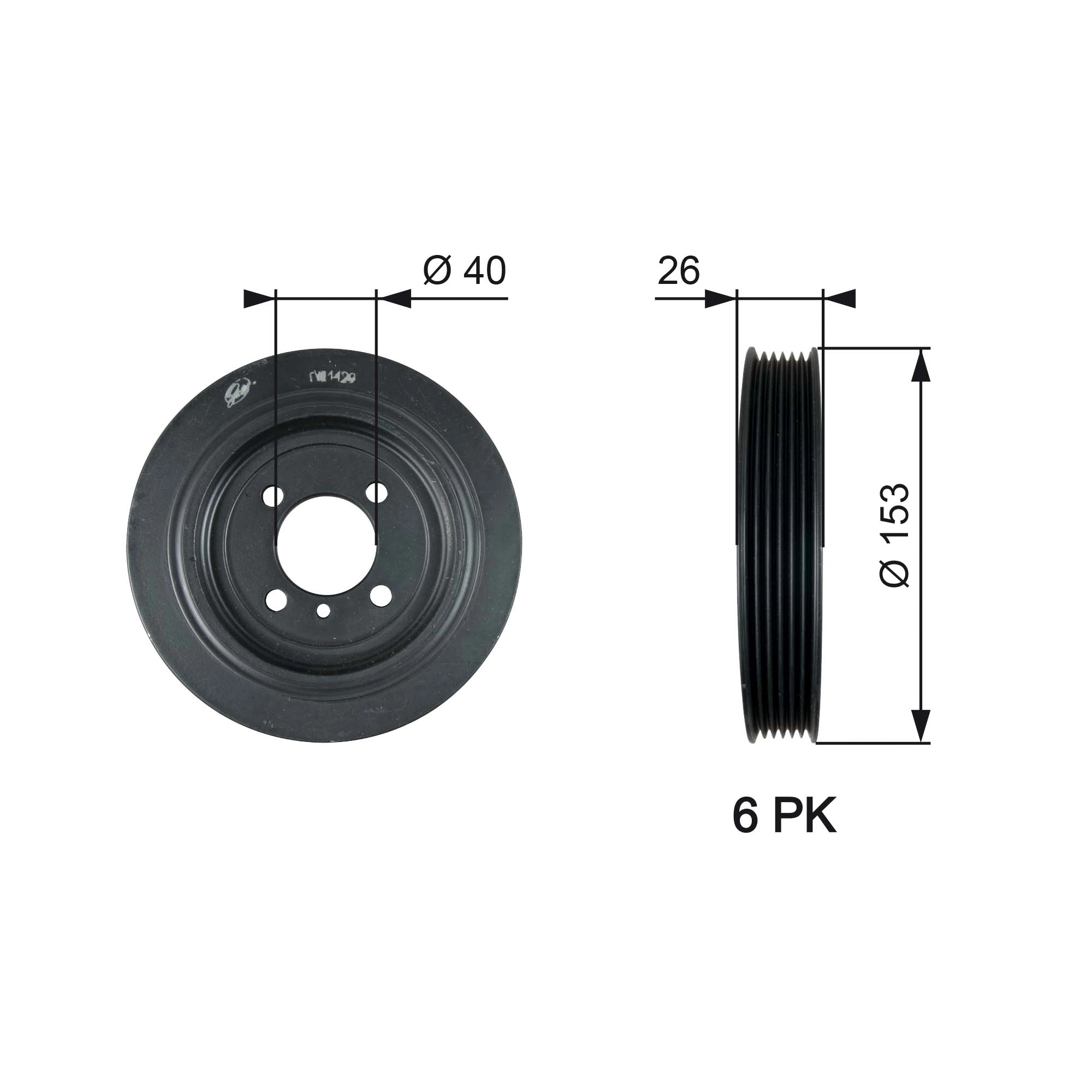 Belt Pulley, crankshaft