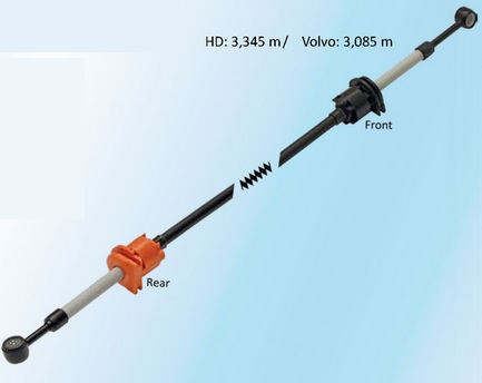 Control cable VOLVO (3085/3345mm) Black small head