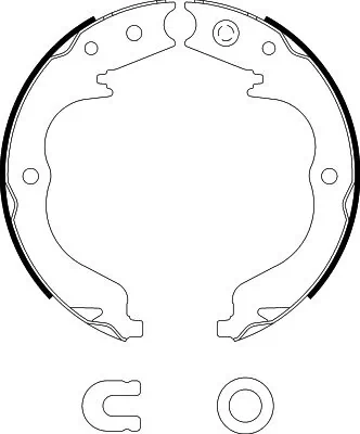 Brake Shoe Set, parking brake