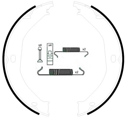 Brake Shoe Set, parking brake