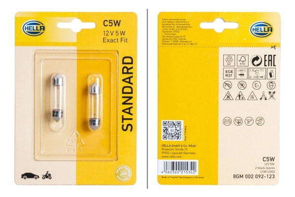 Bulb, licence plate light