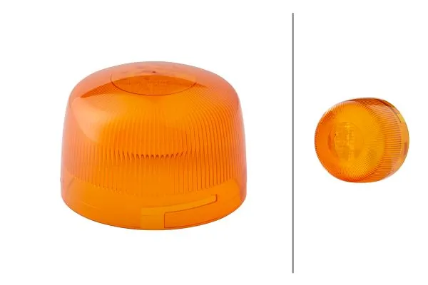 Lens, rotating beacon