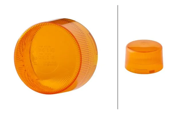 Lens, rotating beacon
