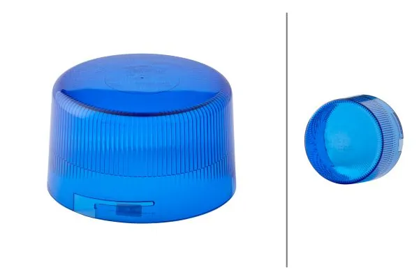 Lens, rotating beacon