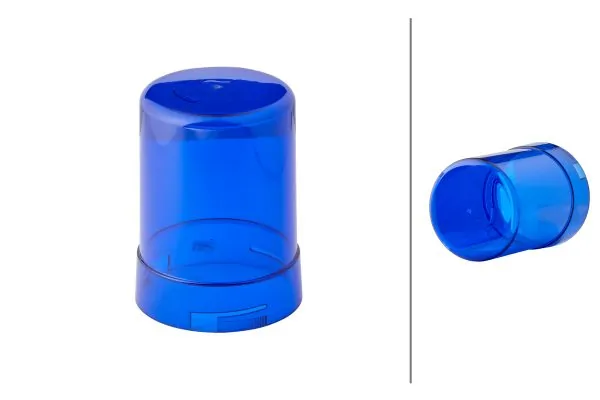 Lens, rotating beacon