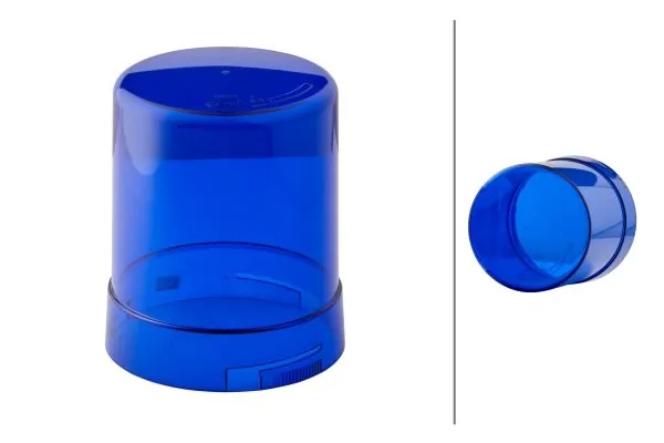 Lens, rotating beacon