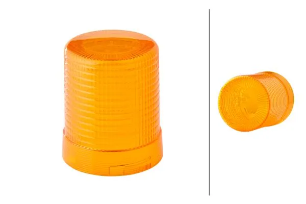 Lens, rotating beacon