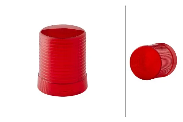Lens, rotating beacon