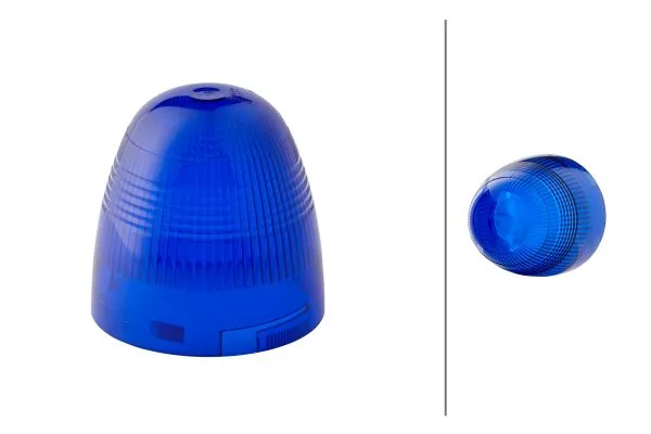 Lens, rotating beacon
