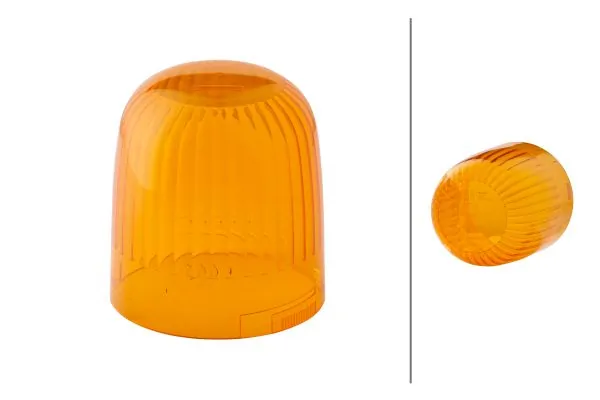 Lens, rotating beacon