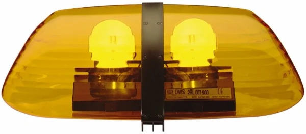Lens, rotating beacon