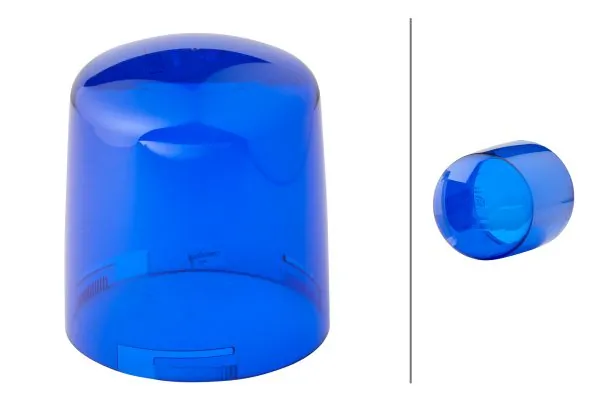Lens, rotating beacon
