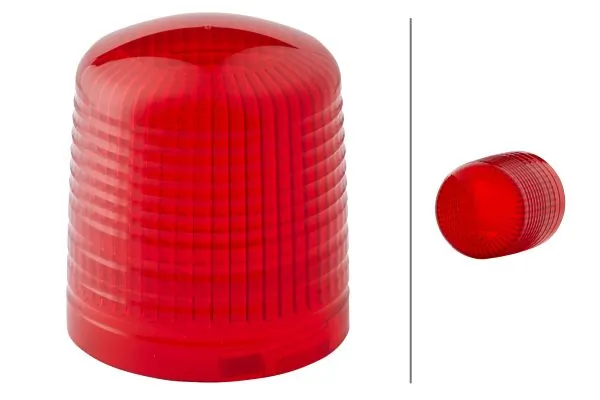 Lens, rotating beacon