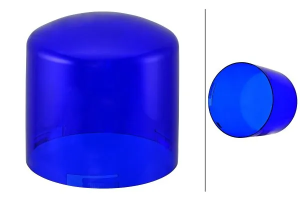 Lens, rotating beacon