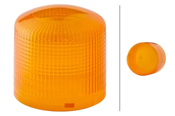 Lens, rotating beacon