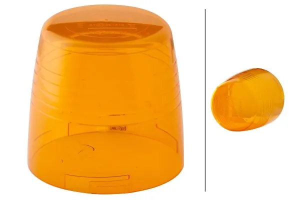 Lens, rotating beacon