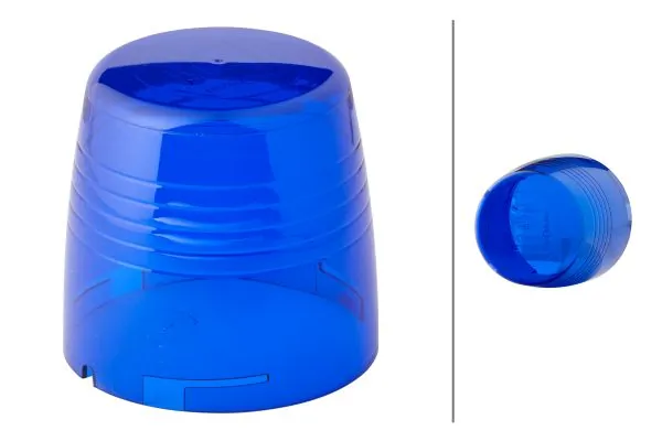 Lens, rotating beacon