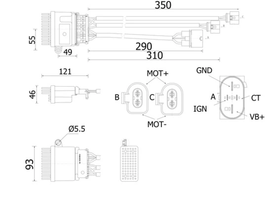 Regulator, interior blower