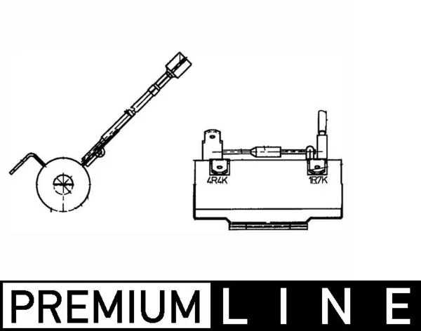 Resistor, interior blower