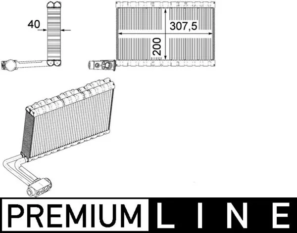 Evaporator, air conditioning