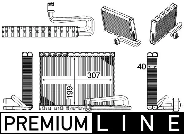 Evaporator, air conditioning