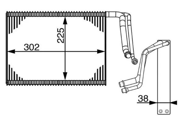 Evaporator, air conditioning