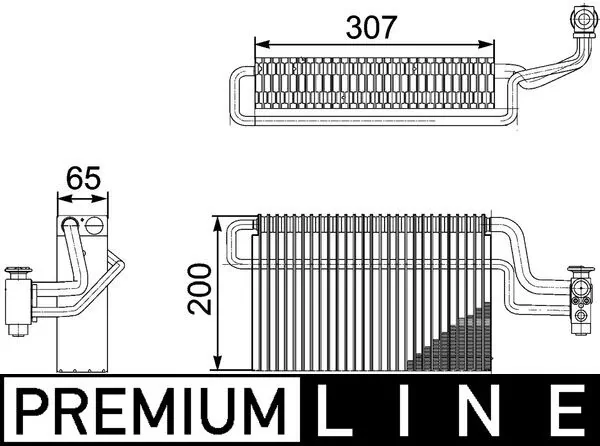 Evaporator, air conditioning