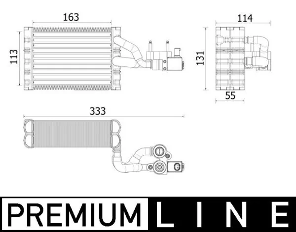 Evaporator, air conditioning