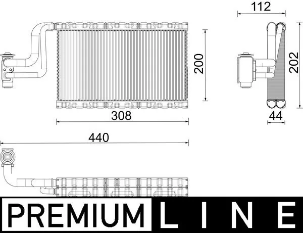 Evaporator, air conditioning