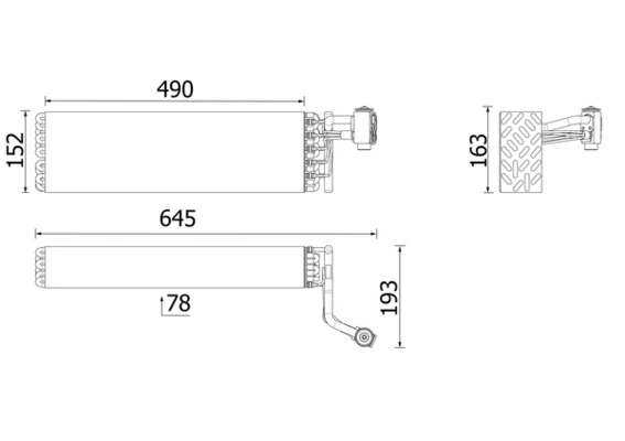 Evaporator, air conditioning