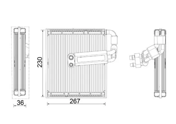 Evaporator, air conditioning